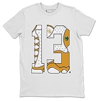 Graphic Tees Number 13 Design Printed 13 Wheat Sneaker Matching T-Shirt