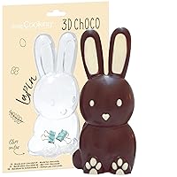 SCRAP COOKING - 6757 Rigid Chocolate Rabbit Mould - 3D Chocolate Mould for Creating Easter Rabbits - Professional Quality Baking Accessory