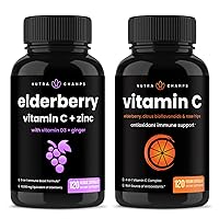 NutraChamps Elderberry and Vitamin C Capsules Bundle