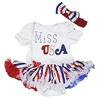 Petitebella Miss USA Baby Dress Nb-18m
