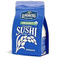 Organic California Sushi Rice - Short Grain Rice, White Japanese-Style Sticky Rice for Perfect Sushi Rolls, Rice Bowls, and Mochi, White Rice Grown in California, 64 Oz
