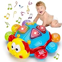 Baby Crawling Toy 6 to 12 Months Spanish English Bilingual Learning Toy for Infants 0-3-6 7 8 9 10 12-18 Month Educational Musical Light Up Toy 1 Year Old Boy Girl Easter Treat Gift Toddler Tummy Time