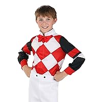 Fun Costumes Kid?s Horse Jockey Costume Red Patterned Shirt Medium