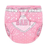 Littleforbig Washable Adjustable Reusable Waterproof Cloth Adult Diaper Wrap Cover One Size - Blushing Baby