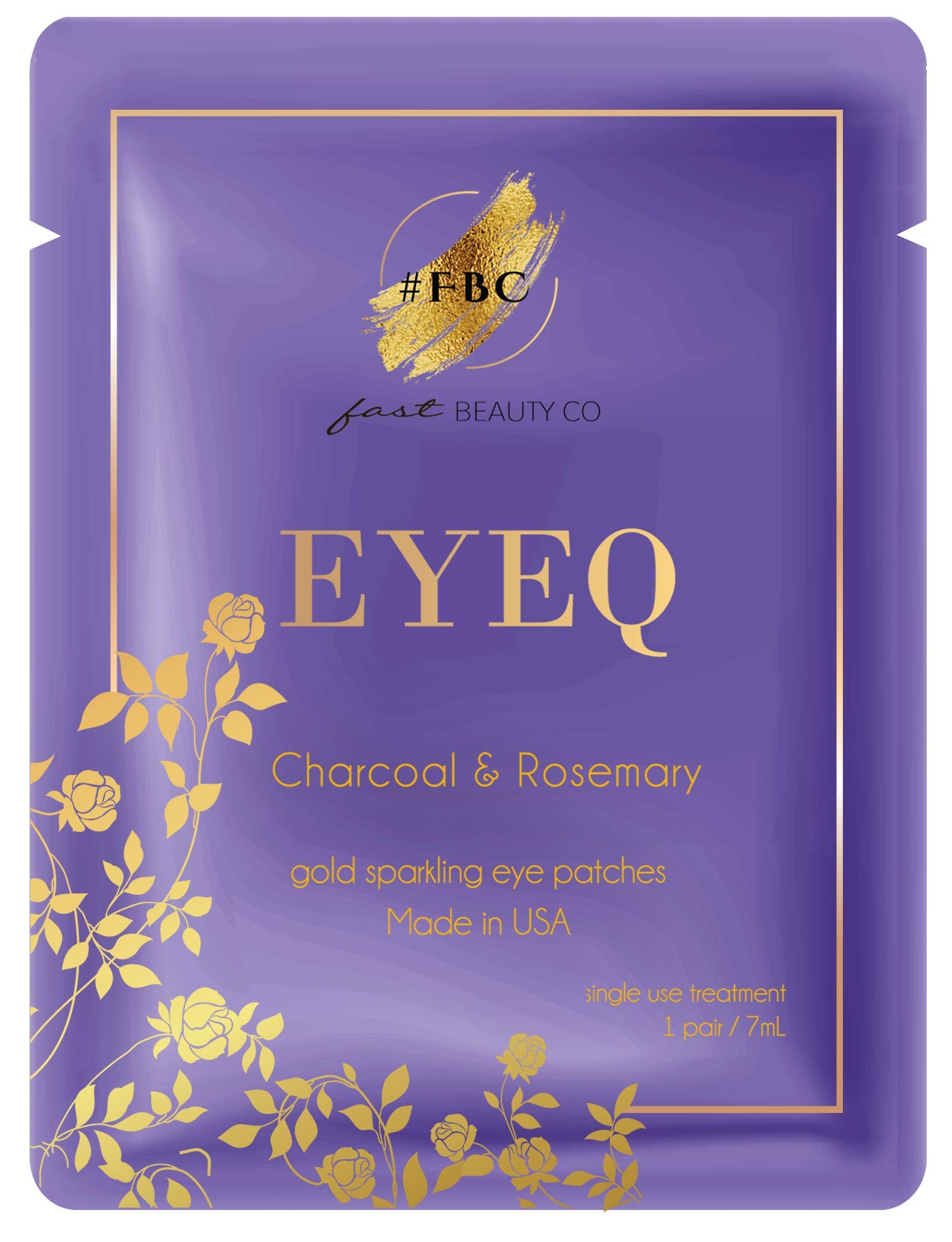 Fast Beauty Co. EyeQ Gold Under Eye Patches With Charcoal & Rosemary, 1 Pair