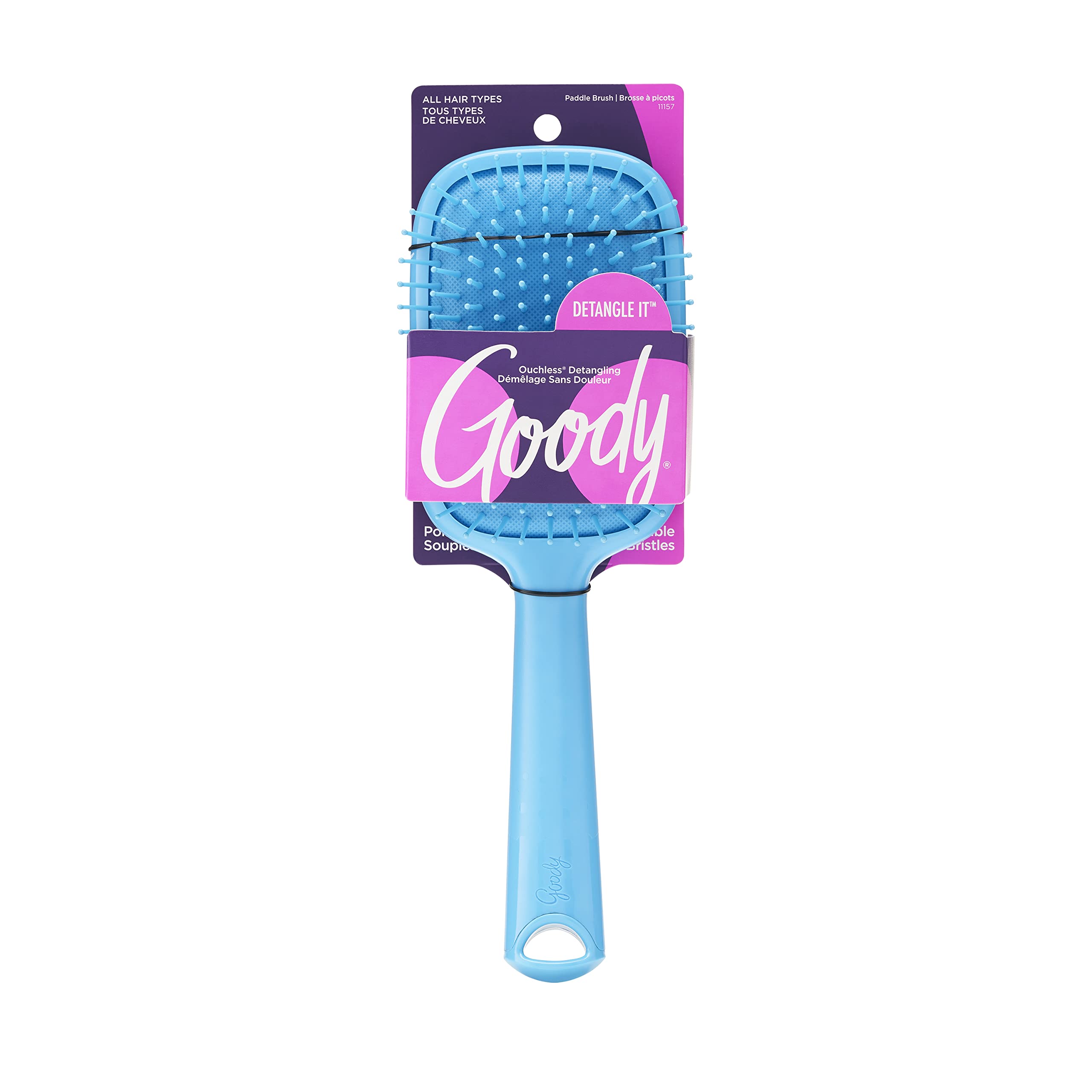 Goody Bright Boost Paddle Hair Brush, Assorted Colors