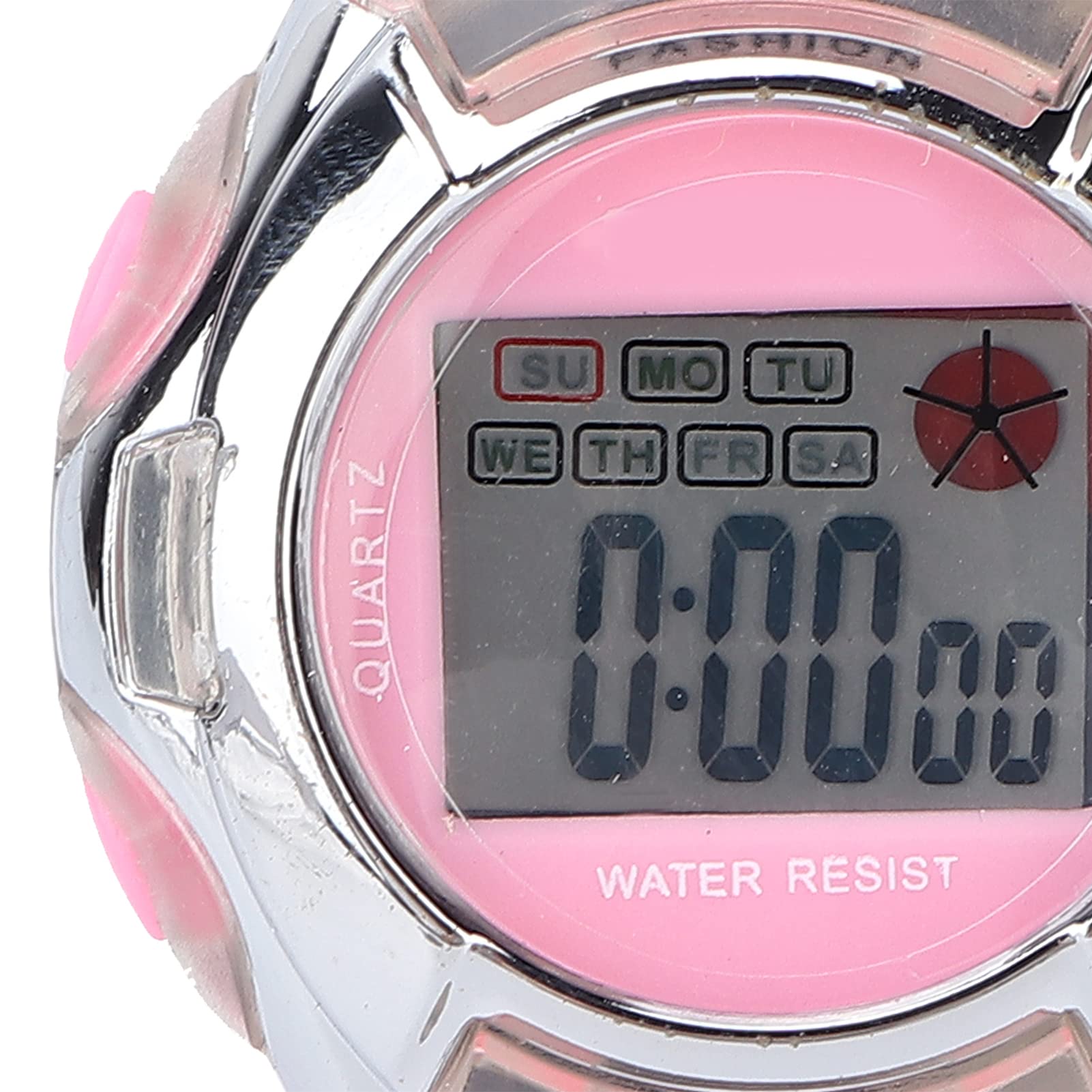 B18JPsF Kids Waterproof Sports Watch Electronic Watch Noctilucence Waterproof Stopwatch Pink Digital Sports Watch
