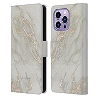 Head Case Designs Officially Licensed Nature Magick Gold Marble Metallics Leather Book Wallet Case Cover Compatible with Apple iPhone 14 Pro Max