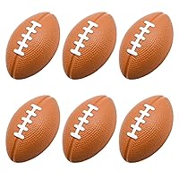 Mini Foam Footballs Stress Ball, Foam Sports Ball for Stress Relief, Football Party Holidays Decoration, School Carnival Reward, Party Bag Gift Fillers, 6 Pack