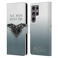 Head Case Designs Officially Licensed HBO Game of Thrones All Men Key Art Leather Book Wallet Case Cover Compatible with Samsung Galaxy S24 Ultra 5G