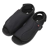 Woman Diabetic Shoes, Extra Wide Width Open Toe Sandals, Adjustable Arthritis Edema Slippers for Elderly Women