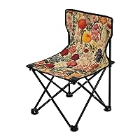 Watercolor Flowers Leaves Wildflower Folding Portable Camping Chairs for Men and Women Lightweight Travel Chairs Ergonomically Designed Outside Chair for Outdoor Cooking Picnic