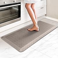 HappyTrends Kitchen Runner Rugs Anti-Fatigue mats - 4/5 Inch Thick Non Slip Waterproof Ergonomic Comfort Mat for Kitchen, Floor Home, Office, Sink, Laundry (17.3