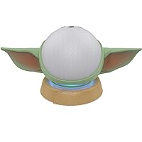 Echo Dot (5th Gen) Bundle: Echo Dot (5th Gen, 2022 release) with clock | Glacier White, and Made for Amazon, featuring The Mandalorian Baby Grogu ™-inspired Stand