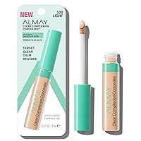 Clear Complexion Acne & Blemish Spot Treatment Concealer Makeup with Salicylic Acid- Lightweight, Full Coverage, Hypoallergenic, Fragrance-Free, for Sensitive Skin, 100 Light, 0.3 fl oz.