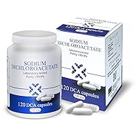 DCA - Sodium Dichloroacetate 500mg - Purity >99.9%, Made in Europe, by DCA-LAB, Certificate of Analysis Included, Tested in a Certified Laboratory, Buy Directly from Manufacturer, 120 Capsules