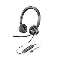 HP Poly Blackwire 3320 Headphones Wired Head-Band Office/Call Center USB Type-C Black
