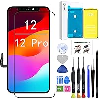 for iPhone 12/12 Pro Screen Replacement,Full HD LCD Screen Assembly,Compatible with iPhone 12/12 Pro Screen Replacement 6.1 inch with Screen Protector and Repair Tools (6.1 inch-12/12 Pro)