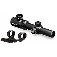 Vortex Optics Crossfire II 1-4x24, 30mm Tube, SFP Riflescope - V-Brite Reticle (MOA) with Sport Cantilever 30mm Mount - 2-Inch Offset