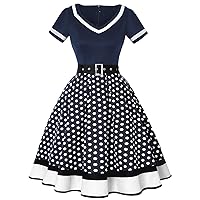 Cute Dresses for Women Party Dress for Women Short Sleeve Wrap V Neck Flowy Sweetheart Tea Party Dresses for Woman