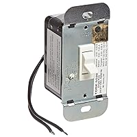NSI SS20F Series SS Auto Off in-Wall Single Pole Time Switch with Flicker Warning, 24/120/208-240/277 50/60 Hz Input Supply, White