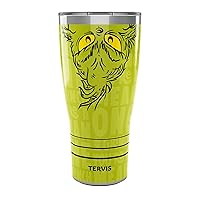 Tervis Traveler Dr. Seuss Grinch Mean One Triple Walled Insulated Tumbler Travel Cup Keeps Drinks Cold & Hot, 30oz, Stainless Steel