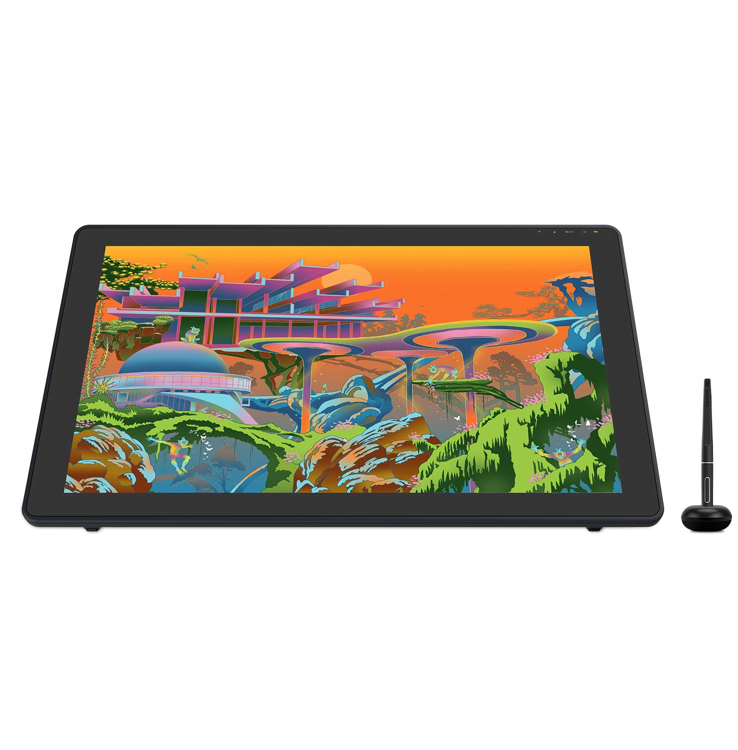 HUION Kamvas 22 Plus QLED Drawing Tablet with Full-Laminated Screen USB-C Connection 140% sRGB Tilt, 21.5 inch Graphics Art Tablet for Artist & Designer, Work with Mac, Windows, Linux & Android