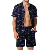 This Is How I Roll 2 PCS Men's Hawaiian Sets Button-Down Short Sleeve Shirts And Beach Short Suits