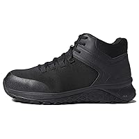 Thorogood T800 Mid-Height Composite Toe Work Shoes for Men and Women - Durable Non-Metallic Black Knit Upper with EVA Midsole and Slip-Resistant Rubber Outsole; EH Rated