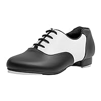 Linodes PU Leather Lace Up Tap Shoe Dance Shoes for Women and Men's Dance Shoes Colorful
