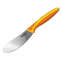Sandwich Knife & Condiment Spreader - Sandwich Spreader Knife for Butter, Cream Cheese, & Jellies - Ergonomic Stainless Steel Spreading Knife - Butter Spreader Knife for Bagels & Toast - Orange