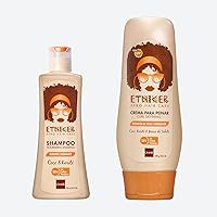 ETNIKER Nourishing Shampoo & Styling Cream Set | Afro-textured, Curly & Wavy hair | Cleanse, Hydrate, Nourish & Define | Coconut, Shea Butter & Monoi Tahiti | Free from Sulfates, Salt, Silicones, Min