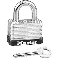 Master Lock 22D Laminated Steel Warded Padlock, 1-1/2-Inch Wide Body, 5/8-Inch Shackle Height,Silver