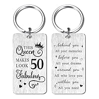 Birthday Gifts for Women Female 2024, The Queen Makes Look Fabulous Keychain for Older Woman