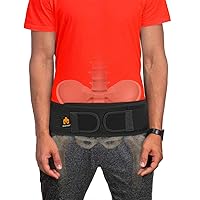 Sparthos Sacroiliac Si Hip Belt Relief from Si Joint, Sciatica, Lower Back Pain - Support Brace for Women and Men - for Sacral, Hip Loc Up, Anterior Pelvic Tilt Correction Braces (Black-XL+)
