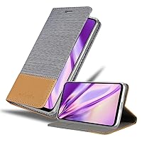 Book Case Compatible with Samsung Galaxy A32 5G in Light Grey Brown - with Magnetic Closure, Stand Function and Card Slot - Wallet Etui Cover Pouch PU Leather Flip