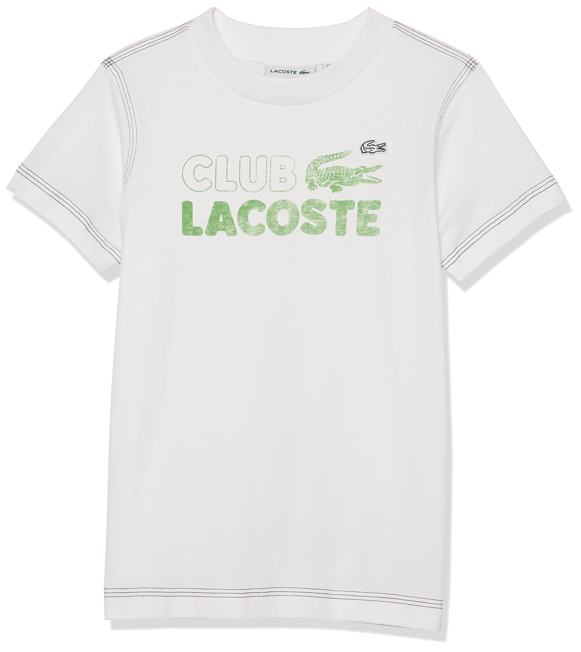 Lacoste Girls' Kid's Short Sleeve Crew Neck Club Tee Shirt