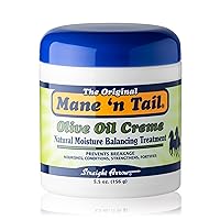 Mane 'n Tail Olive Oil Creme NATURAL MOISTURE BALANCING TREATMENT 5.5 Ounce