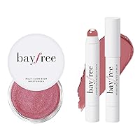 Cream Blush for Cheeks Radiant Finish, Hydrating, Creamy, Lightweight & Blendable Color, Vegan & Smooth Lip Color Balm, Hydrating Vitamin E