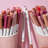 High Pigmented Lip Liner Set - 12 Colors with 3 Pencil Sharpeners Waterproof Non-marking Matt Velvet Lipstick Pen for Daily/Travel/Party/Work (A)
