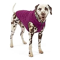 Kurgo Core Dog Sweater, Knit Dog Sweater With Fleece Lining, Cold Weather Pet Jacket, Zipper Opening for Harness, Adjustable Neck, Year-Round Sweater for Medium Dogs (Heather Violet, Medium)