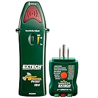 Extech - 1218G94EA - CB10 Circuit Breaker Finder, Locates fuses/breakers, Tests receptacles and GFCI circuits, Green,Red