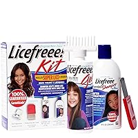 Tec Labs Licefreee Kit All-in-One Complete Lice Killing Treatment, Daily Maintenance Shampoo & Professional Nit Comb in One Box, 4 Piece Set