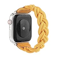 Braided Solo Loop Bands for Apple Watch Strap 44mm 40mm 38mm 42mm Silicone Elastic Bracelet Watch Series SE 7 6 5 4 3 (Color : Medium, Size : 38mm or 40mm)