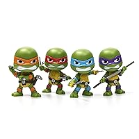 The Loyal Subjects Teenage Mutant Ninja Turtles Limited Edition SDCC 2023 2.5-inch CheeBee '80's Cartoon' Turtles 4-Pack
