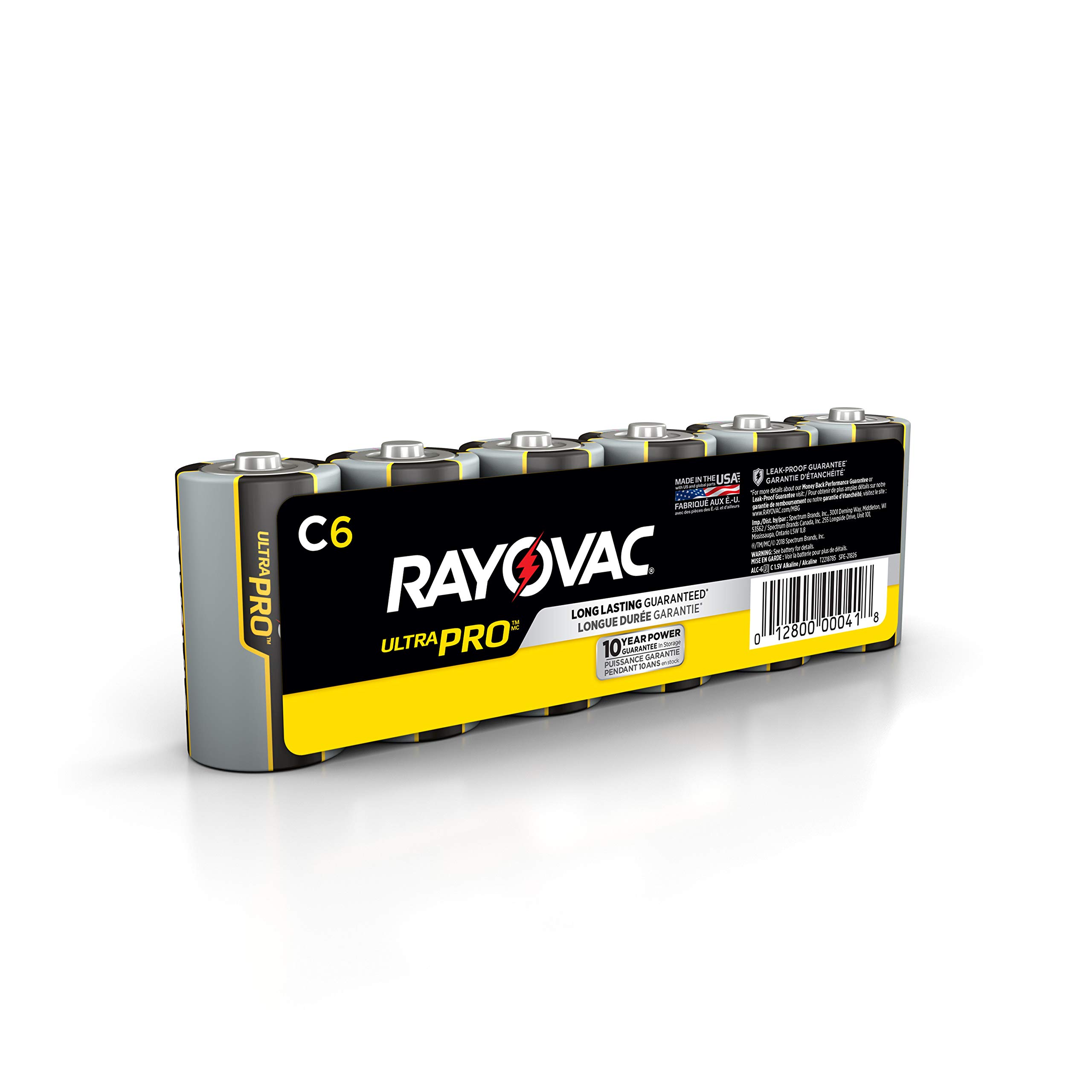Rayovac C Batteries, Ultra Pro C Cell Batteries Alkaline, 6 Count