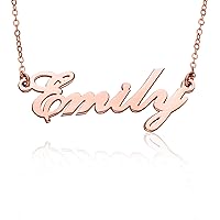 Personalized Name Necklace Sterling Silver Pendant Customized Custom Jewelry for Women