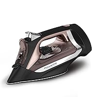 Iron, Access Stainless Steel Soleplate Steam Iron with Retractable Cord, Powerful Steam Diffusion, Auto-off, Anti-Drip, 1725 Watts, Ironing, Black Clothes Iron, DW2459