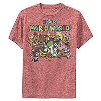Nintendo Mario World Map Boys Short Sleeve Tee Shirt