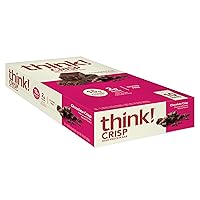 think! Protein Bars, High Protein Snacks, Gluten Free, Kosher Friendly, Chocolate Crisp, 10 Count (Packaging May Vary)